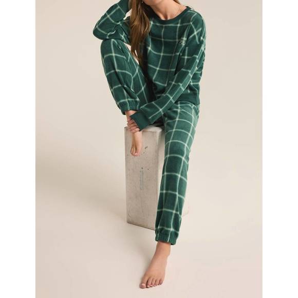 NEW Z SUPPLY plaid jogger pants in noble fir - Picture 7 of 7